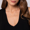 SS 0.19ctw White Sapphire Sideways Cross Necklace