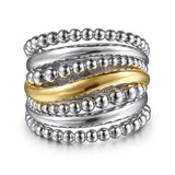 SS 14 Multi Row Wide Ring