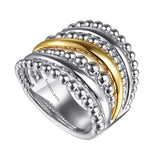SS 14 Multi Row Wide Ring