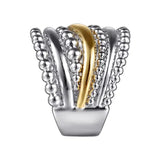 SS 14 Multi Row Wide Ring