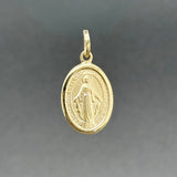 Estate 14K Y Gold Miraculous Medal Pendant