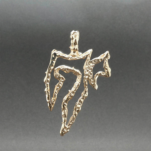 Estate 14K Y Gold Chai Pendant