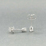 Estate 14K W Gold 0.14ctw H/VS2 Diamond Stud Earrings