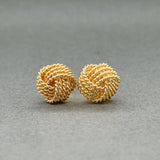 Estate Tiffany & Co. 18K Y Gold 10.5mm Twisted Knot Stud Earrings