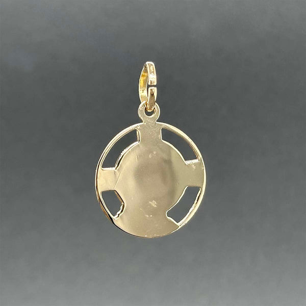 Estate 18K Y Gold Jesus Medallion Pendant