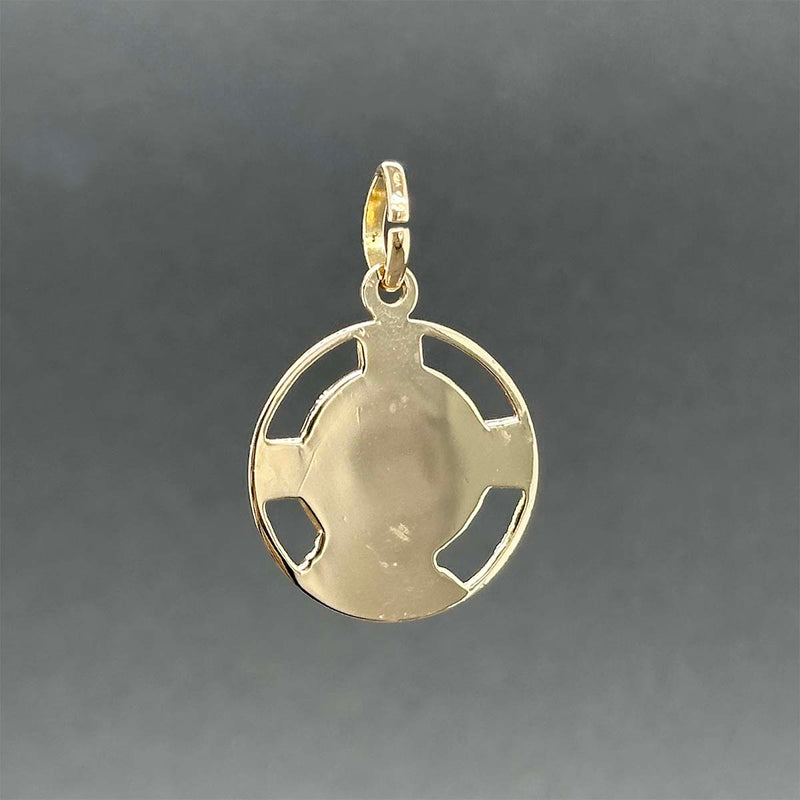 Estate 18K Y Gold Jesus Medallion Pendant
