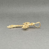 Estate 14K Y Gold 38mm Cross Pendant
