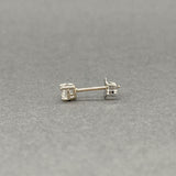 Estate 14K W Gold 0.16ct F/SI1 Diamond Single Stud Earring