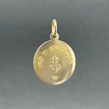 Estate 18K Y Gold Dio Ti Protegga Medal Pendant