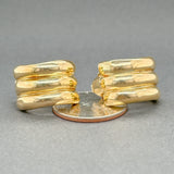 Estate 14K Y Gold Tube Clip On Earrings