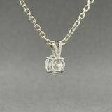 Estate 14K W Gold 1.04ct H/VS2 Diamond Solitaire Pendant