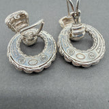 Estate John Hardy SS Ribbed Doorknocker Hoop Earrings