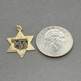 Estate 14K Y Gold Chai Star of David Pendant