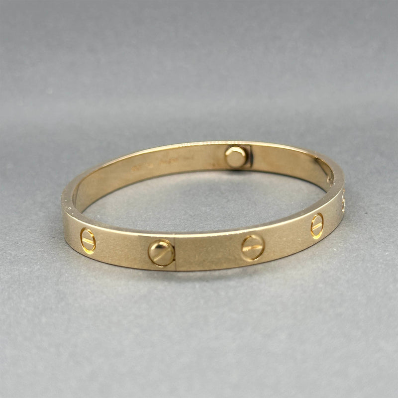 Estate Cartier 18K Y Gold Classic Love Bangle Bracelet