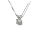 SS 1.00ct  F-G/VS2 Lab Created Solitaire Diamond Pendant