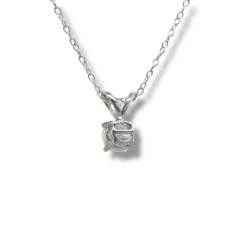 SS 1.00ct  F-G/VS2 Lab Created Solitaire Diamond Pendant