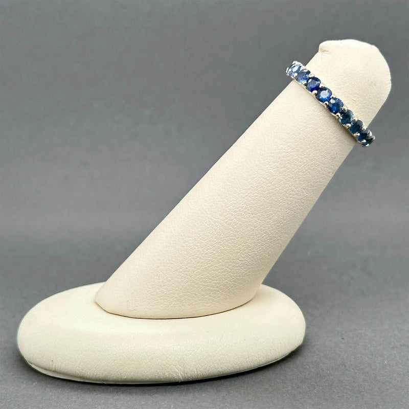 Estate 14K W Gold 2.45ctw Sapphire Eternity Ring