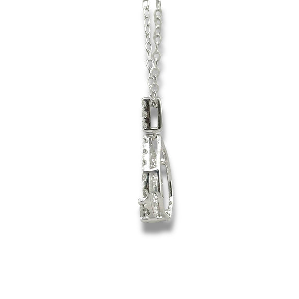 SS 0.50ct  F-G/VS2 Lab Created Diamond Teardrop Pendant