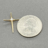 Estate 14K Y Gold 0.06ct G/SI1 Diamond Cross Pendant