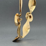 Estate 14K Y Gold 9.52ctw Citrine Leaf Necklace