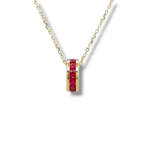 14K Y Gold 0.52ctw Ruby Rondell Pendant