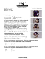 Estate 18K TT Gold 18.11ct Amethyst & 0.33ctw Diamond Ring