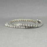 Estate 14K W Gold 1.20ctw I-J/SI2-I1 Diamond Tennis Bracelet