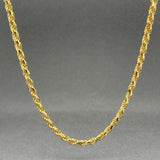 Estate 14K Y Gold 3.0mm Hollow 20” Rope Chain
