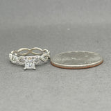 Estate 14K W Gold 0.59ctw G-H/VVS2-SI1 Diamond Eng. Ring