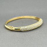 Estate 14K Y Gold 4.55ctw F/VS2-SI1 Diamond Bangle Bracelet
