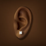 14K W Gold 1.00ctw F/VS1 Lab-Created Princess Cut Diamond Earrings