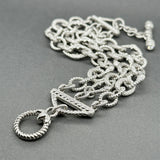Estate Judith Ripka SS CZ Triple Link Bracelet