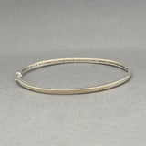 Estate 14K W Gold 0.45ctw I-J/SI2-I1 Diamond Bangle Bracelet