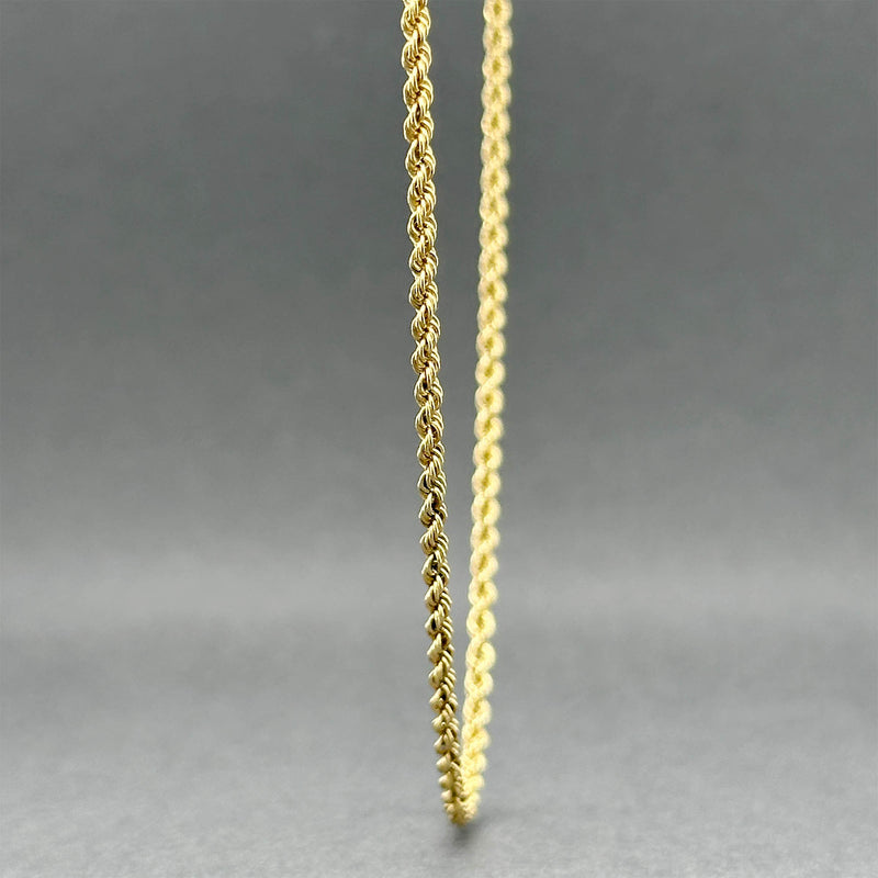 Estate 14K Y Gold 1.79mm 30.5” Rope Chain