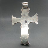 Estate SS Turquoise Cross Pendant