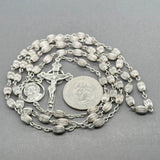 Estate SS Rosary Crucifix Necklace