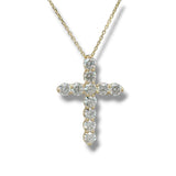 14K Y Gold F/VS1 1.40ctw Lab-Created Diamond Cross