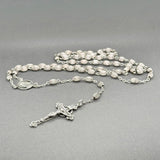 Estate SS Rosary Crucifix Necklace