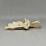 Estate 10K Y Gold 3.86ctw Diamond Jesus Pendant