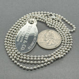 Estate Tiffany & Co. SS Oval Tag Pendant