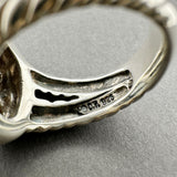 Estate David Yurman SS 8.34ct Hematite & Diamond Albion Ring