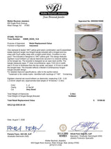 Estate 14K Y Gold 2.34ctw I-J/I1-2 Diamond Bangle Bracelet