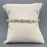 Estate 14K TT Gold 5.49ctw H-J/I1-2 Diamond Link Bracelet