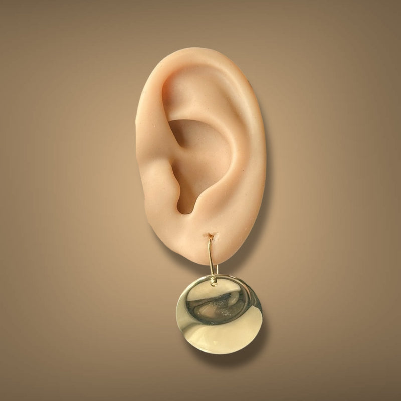 Estate Tiffany & Co. Peretti 18K Y Gold Disk Earrings