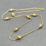 Estate 14K Y Gold 0.50ctw G-H/VS2 Diamond Station Necklace