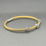 Estate Charriol STST 18 0.11ctw Diamond Bangle