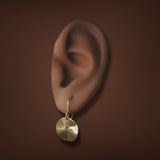 Estate Ippolita 18K Y Gold Mini Wavy Disc Drop Earrings