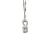 SS 0.50ct F-G/VS2 Lab Created Solitaire Diamond Pendant with 18"Box Chain