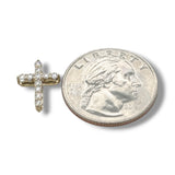 14K Y Gold 0.15ctw G/I1 Small Diamond Cross