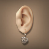Estate 14K Y Gold Heart Drop Earrings